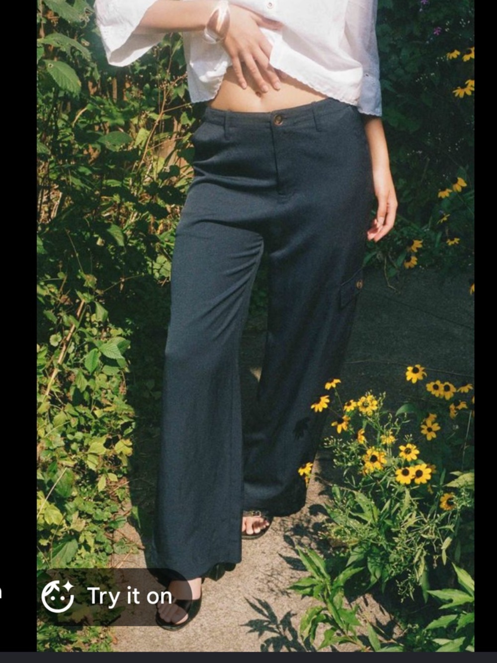 Ciao Lucia Abra Wide-Leg Pants in Ink Navy